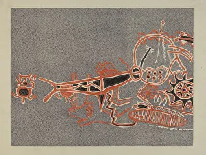 Rock Art Prints: Petroglyph - Human Figures, 1935/1942. Creator: Lala Eve Rivol