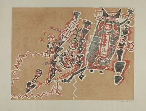 Rock Art Prints: Petroglyphs, 1935/1942. Creator: Lala Eve Rivol