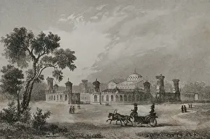 Petrovsky Palace, Moscow, Russia, 1839. Creator: Hippolyte Lalaisse