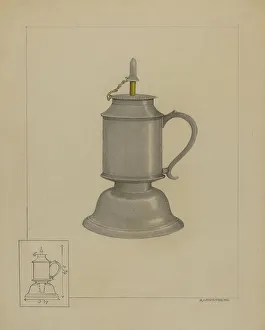 Lamp Stand Prints: Petticoat Lamp, c. 1936. Creator: A. Zaidenberg