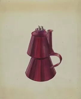 Handle Collection: Petticoat Lamp, c. 1936. Creator: William Kerby