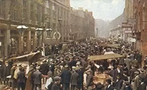 Petticoat Lane market on a Sunday morning, London, c1910. Creator: Unknown