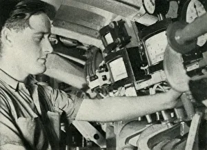 Petty Officer Prints: Petty officer of a British submarine, World War II, 1945. Creator: Unknown