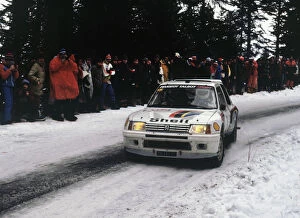 Snow Collection: Peugeot 205 T16, Ari Vatanen, 1987 Monte Carlo Rally. Creator: Unknown
