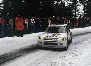 Rally Prints: Peugeot 205 T16, Ari Vatanen, 1987 Monte Carlo Rally. Creator: Unknown