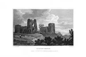 Gastineau Prints: Pevensey Castle, Pevensey, East Sussex, 1829. Artist: J Rogers