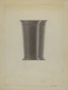 Beaker Prints: Pewter Beaker, c. 1936. Creator: A. Zaidenberg