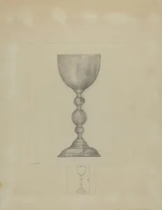 Pewter Chalice, c. 1937. Creator: Henry Meyers