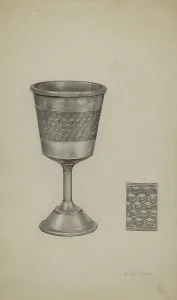 Pewter Chalice, c. 1940. Creator: Arthur Stewart