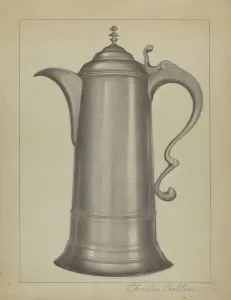 Pewter Collection: Pewter Flagon, 1936. Creator: Charles Cullen