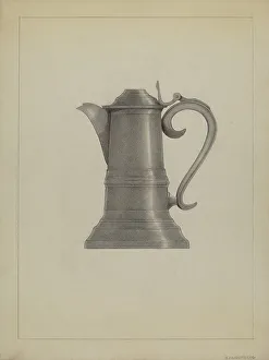 Flagon Prints: Pewter Flagon, c. 1936. Creator: A. Zaidenberg