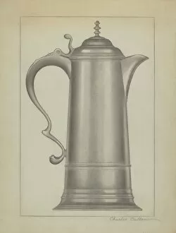 Charles Cullen Gallery: Pewter Flagon, c. 1936. Creator: Charles Cullen