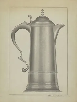 Pewter Collection: Pewter Flagon, c. 1936. Creator: Charles Cullen