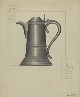 Pewter Flagon, c. 1936. Creator: Herman Bader