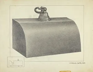 Charles Garjian Prints: Pewter Foot Warmer, c. 1936. Creator: Charles Garjian
