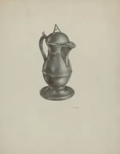 Pewter Jar, c. 1939. Creator: R. J. De Freitas