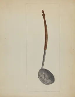 Pewter Ladle, c. 1936. Creator: Meyer Goldbaum