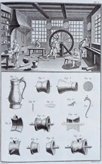 Images Dated 8th August 2006: Pewter-making, c1750s