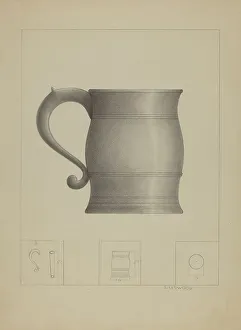 Liswood Sidney Prints: Pewter Mug, 1935/1942. Creator: Sidney Liswood