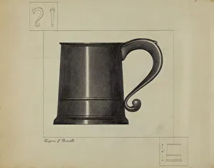 Barrell Eugene Prints: Pewter Mug, c. 1936. Creator: Eugene Barrell