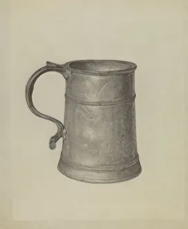 Pewter Prints: Pewter Mug, c. 1936. Creator: Harry G Aberdeen