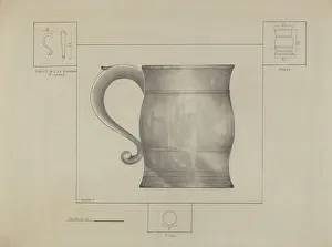 Pewter Prints: Pewter Mug, c. 1936. Creator: Henry Meyers
