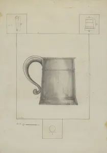 Pewter Prints: Pewter Mug, c. 1936. Creator: Henry Meyers