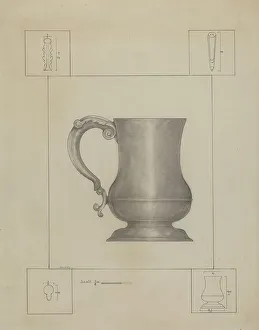 Pewter Prints: Pewter Mug, c. 1937. Creator: Henry Meyers