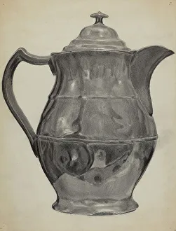 Francis Borelli Prints: Pewter Pitcher, 1935/1942. Creator: Francis Borelli