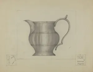 Pewter Prints: Pewter Pitcher, 1935/1942. Creator: Henry Meyers