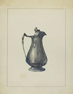 John Oster Prints: Pewter Pitcher, 1935/1942. Creator: John Oster