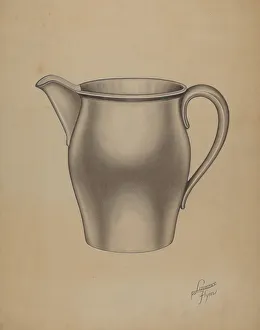 Flynn Lawrence Prints: Pewter Pitcher, 1935 / 1942. Creator: Lawrence Flynn