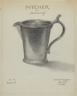 Pewter Prints: Pewter Pitcher, 1936. Creator: Alfred Nason