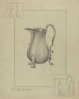 Kitchenware Gallery: Pewter Pitcher, 1936. Creator: Charles Cullen