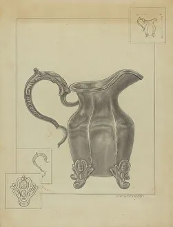 Hans Westendorff Prints: Pewter Pitcher, c. 1936. Creator: Hans Westendorff