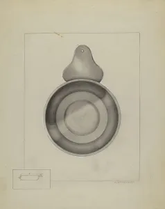 Porringer Prints: Pewter Porringer, 1935/1942. Creator: A. Zaidenberg