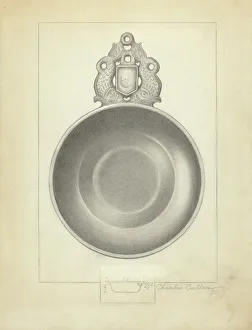 Porringer Prints: Pewter Porringer, 1935 / 1942. Creator: Charles Cullen