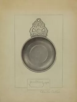 Kitchenware Gallery: Pewter Porringer, c. 1936. Creator: Charles Cullen