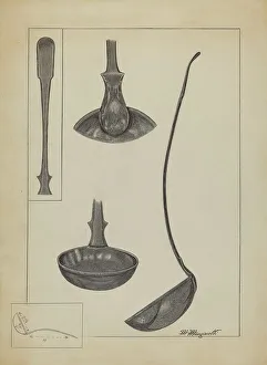 Pewter Spoon, 1935/1942. Creator: Matthew Mangiacotti