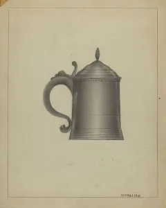 Arsen Maralian Prints: Pewter Tankard, c. 1936. Creator: Arsen Maralian