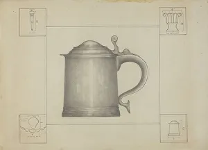 Pewter Prints: Pewter Tankard, c. 1936. Creator: Henry Meyers