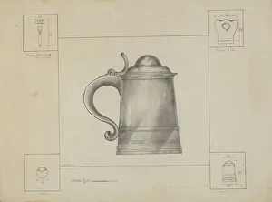 Pewter Prints: Pewter Tankard, c. 1936. Creator: Henry Meyers