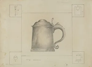 Pewter Prints: Pewter Tankard, c. 1936. Creator: Henry Meyers