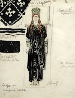 Léon 1866 1924 Collection: Phaedra. Costume design for the Ballet Hippolytus after Euripides, 1902
