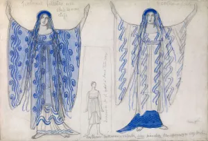 Léon 1866 1924 Prints: Phaedra. Costume design for the drama Phaedra (Phedre) by Jean Racine