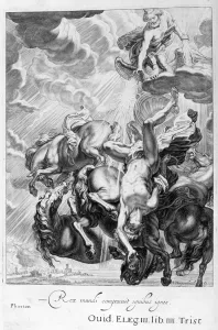 Jupiter Prints: Phaeton struck down by Jupiters thunderbolt, 1655. Artist: Michel de Marolles