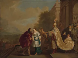 Judaic Prints: Pharaoh Gives Sarah Back to Abraham, 1640. Creator: Isaac Isaacsz