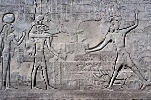 Pharaoh smiting his enemies, Temple of Khnum, Ptolemaic and Roman Periods Pharaoh smiting his enemies, Temple of Khnum, Ptolemaic and Roman Periods