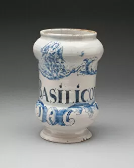 Archangel Gallery: Pharmacy Jar, Savona, c. 1740. Creator: Unknown