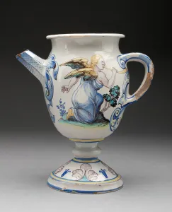 Faience Gallery: Pharmacy Jug, Winterthur, c. 1650. Creator: Unknown